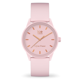 Montre Femme Ice Watch Solar Power - Boîtier résine Rose - Bracelet Silicone Rose - Réf. 018479