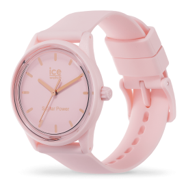 Montre Femme Ice Watch Solar Power - Boîtier résine Rose - Bracelet Silicone Rose - Réf. 018479