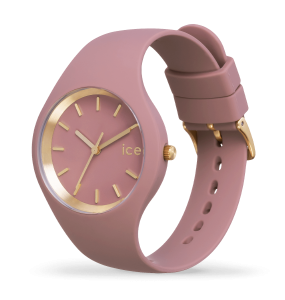 Montre Ice Watch Glam Brushed Femme - Boîtier Silicone Rose - Bracelet Silicone Rose - Réf. 019524