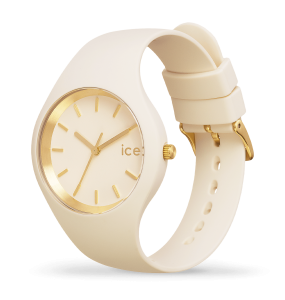 Montre Ice Watch Glam Brushed Femme - Boîtier Silicone Beige - Bracelet Silicone Beige - Réf. 019528