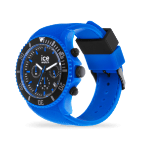 Montre Ice Watch Chrono Homme - Boitier Acier Bleu - Bracelet Silicone Bleu - Réf. 019840