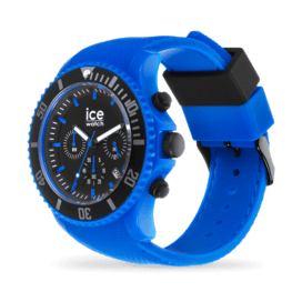 Montre Ice Watch Chrono Homme - Boitier Acier Bleu - Bracelet Silicone Bleu - Réf. 019840