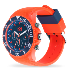 Montre Ice Watch Chrono Homme - Boitier Acier Orange - Bracelet Silicone Orange - Réf. 019841