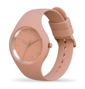 Montre Ice Watch Glam Brushed Femme - Boîtier Silicone Beige - Bracelet Silicone Beige - Réf. 019525