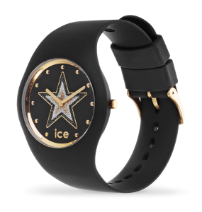 Montre Ice Watch Glam Rock Femme - Boitier Silicone Noir - Bracelet Silicone Noir - Réf. 019859