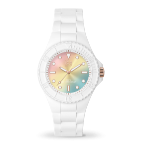 Montre Femme Ice Watch Generation - Boîtier résine Blanc - Bracelet Silicone Blanc - Réf. 019141