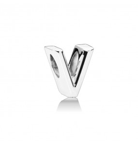 Pandora Bijou Argent - Charm Alphabet Lettre  V