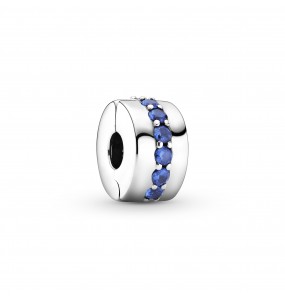 Pandora Bijou Argent - Charm Clip Eclat Bleu
