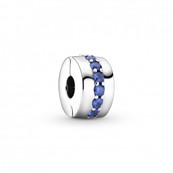 Pandora Bijou Argent - Charm Clip Eclat Bleu