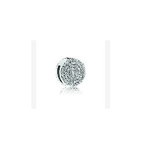 Pandora Bijou Argent - Charm Clip Pavé Rond Pandora Reflexions