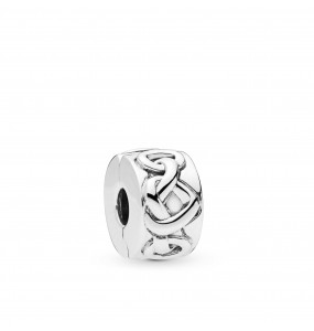 Pandora Bijou Argent - Charm Clip Coeurs Noués