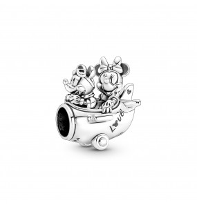 Pandora Bijou Argent - Charm Disney Mickey et Minnie Avion