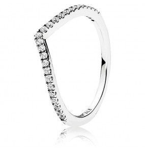 Pandora Bijou Argent - Bague V scintillante Doigt 52