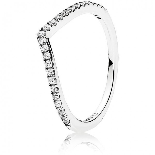 Pandora Bijou Argent - Bague V scintillante Doigt 52