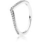 Pandora Bijou Argent - Bague V scintillante Doigt 52