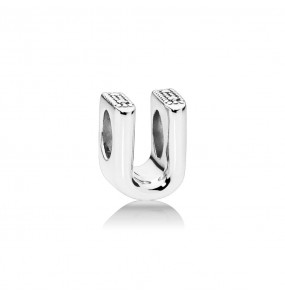 Pandora Bijou Argent - Charm Alphabet Lettre U