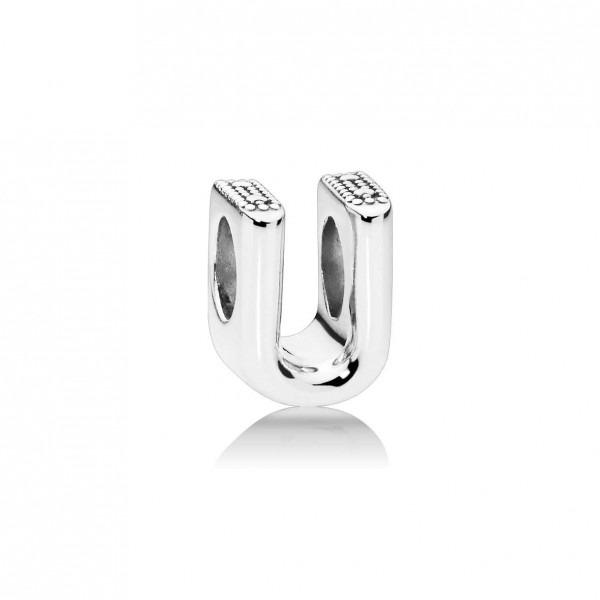 Pandora Bijou Argent - Charm Alphabet Lettre U