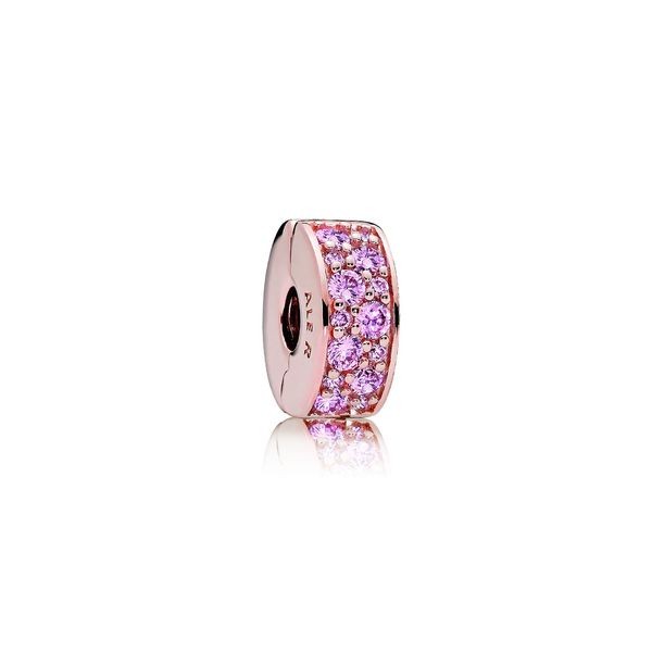 Pandora Bijou Argent - Charm Clip Pavé Rose