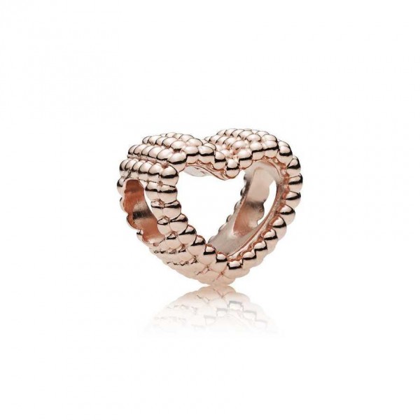 Pandora Bijou Argent - Charm Coeur Ouvert Perlé Pandora Bijou Argent - Charm Coeur Ouvert Perlé
