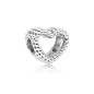 Pandora Bijou Argent - Charm Coeur Ouvert Perlé