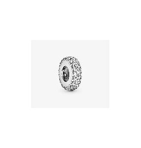 Pandora Bijou Argent - Charm Espaceur Scintillant Transparent