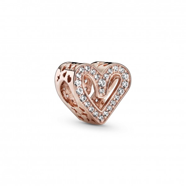 Pandora Bijou Argent - Charm Esquisse de Coeur Scintillant Pandora Bijou Argent - Charm Esquisse de Coeur Scintillant