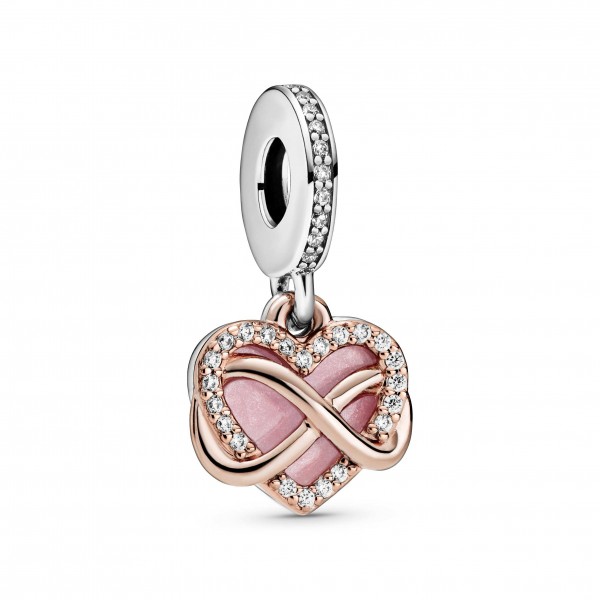 Pandora Bijou Argent - Charm Pendant Coeur Infini Scintillant