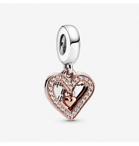 Pandora Bijou Argent - Charm Pendant Esquisse de Coeur Scintillant