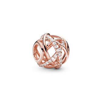 Pandora Bijou Argent - Charm Scintillant et Lignes Polies
