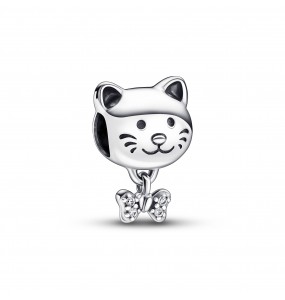 Pandora Bijou Argent - Charm Chat et Noeud