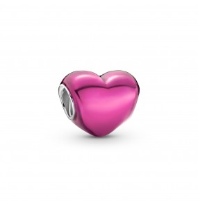 Pandora Bijou Argent - Charm Coeur Rose Métallique