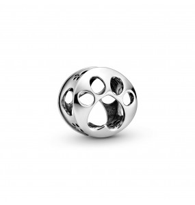 Pandora Bijou Argent - Charm Empreinte de Patte Ajouré En Argent