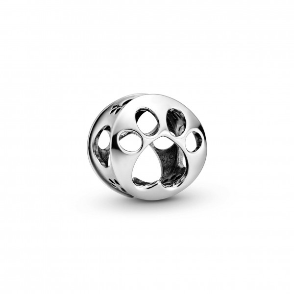 Pandora Bijou Argent - Charm Empreinte de Patte Ajouré En Argent