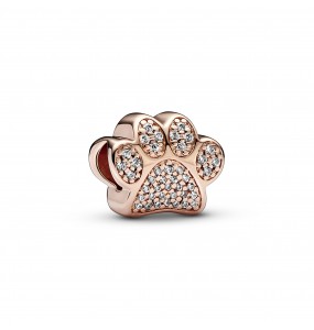 Pandora Bijou Argent - Charm Empreinte de Patte Scintillant