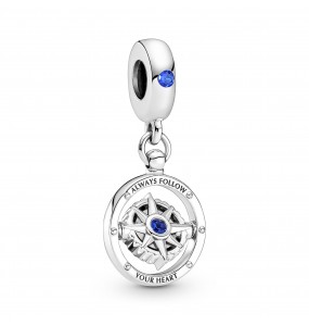 Pandora Bijou Argent - Charm Pendant Boussole Rotative