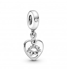 Pandora Bijou Argent - Charm Pendant Coeur Amis Pour Toujours