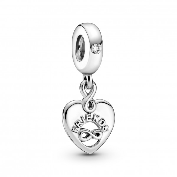 Pandora Bijou Argent - Charm Pendant Coeur Amis Pour Toujours