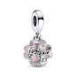 Pandora Bijou Argent - Charm Pendant Double Amitié Trèfle à Quatre Feuilles