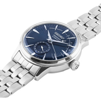 Montre Homme SEIKO Presage Cocktail Automatique Bleu Acier Gris - SSA347J1