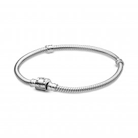 Bracelet Maille Serpent Fermoir Barillet Pandora Moments - 21 cm