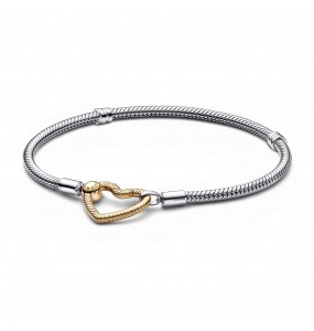 Bracelet Maille Serpent Fermoir Cur Pandora Moments - 17 cm
