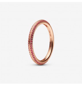 Anneau Pavé Rouge Pandora ME - Taille 52