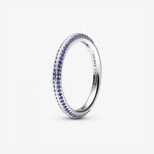 Anneau Pavé Bleu Pandora ME - Taille 52