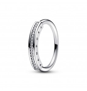 Bague I-D Pavée Pandora Signature - Taille 52