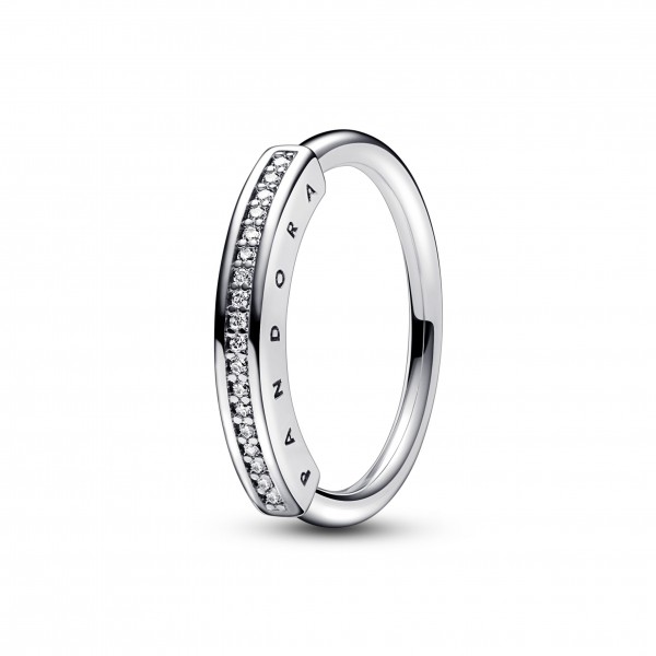 Bague I-D Pavée Pandora Signature - Taille 54