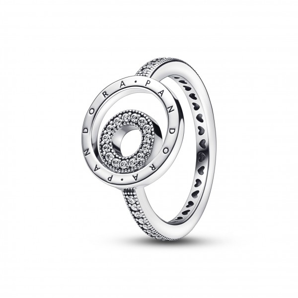 Bague Signature Cercles et Pavage Pandora Signature - Taille 54