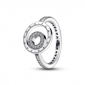 Bague Signature Cercles et Pavage Pandora Signature - Taille 56