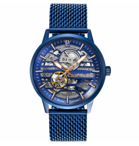 Montre Homme Automatique Pierre Lannier Impact en Acier Bleu Ref 332C469