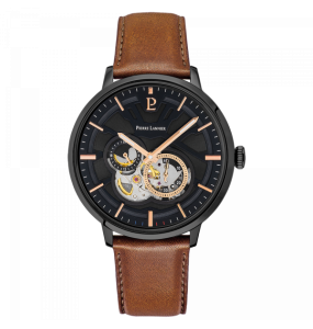 Montre Homme Pierre Lannier Trio en Cuir Marron Ref 335B434