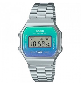 Montre Mixte Casio Vintage en Métal Argenté Ref A168WER-2AEF